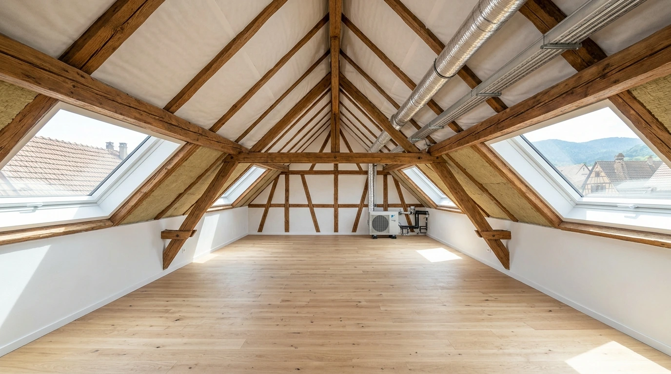 Combles après rénovation